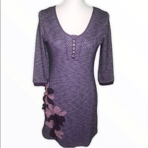 LuLumari Knit Mini Dress Purple New L